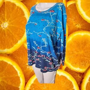 Casey Coleman Women's Cotton Blossom Long Sleeve Crew Neck Sweatshirt Size‎ M